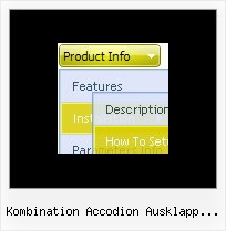 Kombination Accodion Ausklapp Menue Etikette Menu