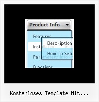 Kostenloses Template Mit Ausklappbarem Menuesystem Css Menu Horizontal 2009