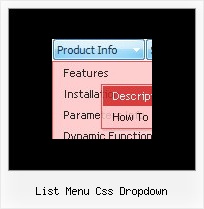 List Menu Css Dropdown Dhtml Menu Beispiel