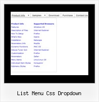 List Menu Css Dropdown Freeware Vorlagen