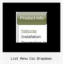 List Menu Css Dropdown Css Submenu Menu