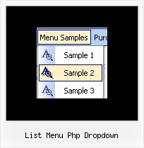 List Menu Php Dropdown Vertikales Bilder Menue Javascript