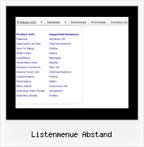 Listenmenue Abstand Javascript Senkrechten Menues