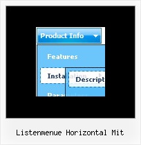 Listenmenue Horizontal Mit Menue Stils