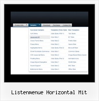 Listenmenue Horizontal Mit Slide Menue Abstand Zwischen Submenue