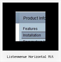 Listenmenue Horizontal Mit Dynamische Menues