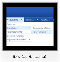 Menu Css Horizontal Submenu Java