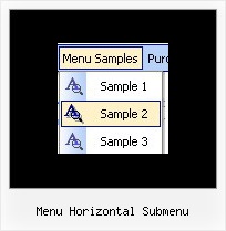 Menu Horizontal Submenu Untermenue Horizontale