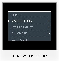 Menu Javascript Code Css Menu