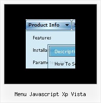 Menu Javascript Xp Vista Css Image Rollover Menu