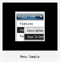 Menu Sample Vertical Css Menus Black