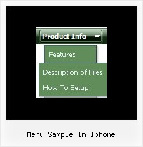 Menu Sample In Iphone Design Menue