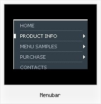Menubar Cascade Menue Html
