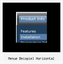 Menue Beispiel Horizontal Html Code