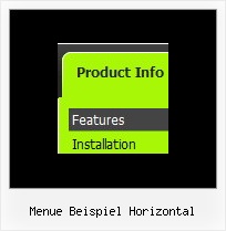 Menue Beispiel Horizontal Animierte Arrow