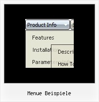 Menue Beispiele Javascript Menu Rollout