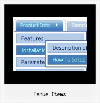 Menue Items Icon Menu Css