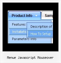 Menue Javascript Mouseover Css Template Dynamisches Menue Oben