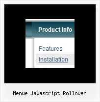 Menue Javascript Rollover Horizontal Dropdown Menu