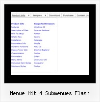 Menue Mit 4 Submenues Flash Menues Aus Rahmen Css