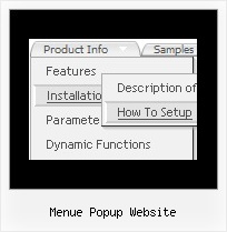 Menue Popup Website Javascript Menue Flottant
