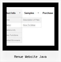 Menue Website Java Javascript Onmouseover Menu