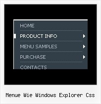 Menue Wie Windows Explorer Css Menu Horizontal Mit Javascript