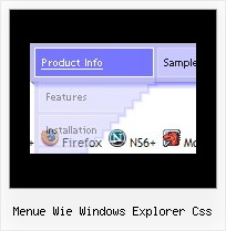 Menue Wie Windows Explorer Css Css Horizontal Menu Red