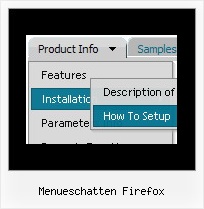 Menueschatten Firefox Menu