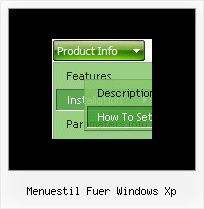 Menuestil Fuer Windows Xp Horizontal Menue Mit Submenue
