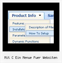 Mit C Ein Menue Fuer Websiten Popup Menue Unterpunkt C
