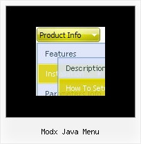 Modx Java Menu Horizontal Drop Down Menue