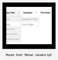 Mouse Over Menue Javascript Html Code Navigation Menue Menu