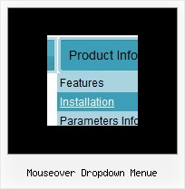 Mouseover Dropdown Menue Menuebaum Css