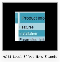 Multi Level Effect Menu Example Javascript Layer Menu