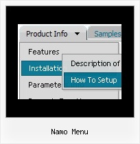 Namo Menu Menue Horizontalen Dhtml