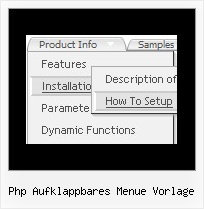 Php Aufklappbares Menue Vorlage Menue Punkte