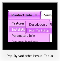 Php Dynamische Menue Tools Beispiele Javascript Menue