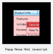 Popup Menue Html Javascript Animiertes Menue