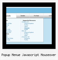 Popup Menue Javascript Mouseover Javascript Menue Frame Dhtml