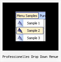 Professionelles Drop Down Menue Web Button Creator