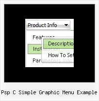 Psp C Simple Graphic Menu Example Css Menu Mac