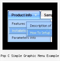 Psp C Simple Graphic Menu Example Html Menu Horizontale Register