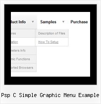 Psp C Simple Graphic Menu Example Css Menue Xp