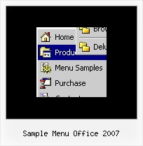 Sample Menu Office 2007 Vista Stile Menu