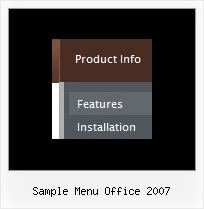 Sample Menu Office 2007 Css Horizontales Aufklappendes Menue
