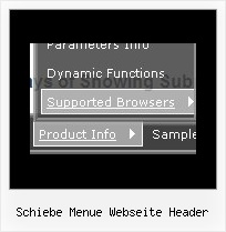 Schiebe Menue Webseite Header Fireworks Popup Menue Ueber Flash