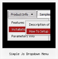 Simple Js Dropdown Menu Horizontales Menue Dhtml