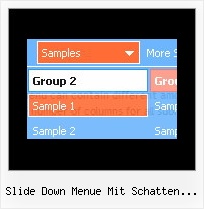 Slide Down Menue Mit Schatten Javascript Submenu In Html