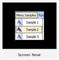 Spinnen Menue Javascript Pulldown Menu Horizontal